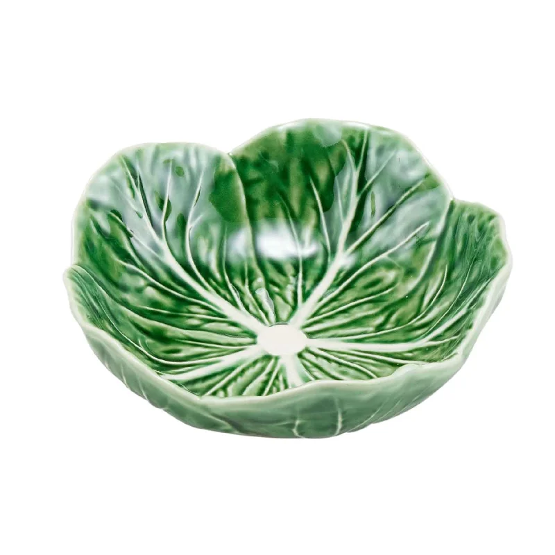 disposable dinnerware for summer picnics-Bordallo Pinheiro Cabbage Bowl 15cm