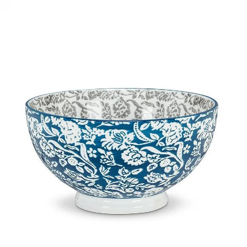 elegant dinnerware for formal dining-Multi Color Floral Patterned Soup Bowl