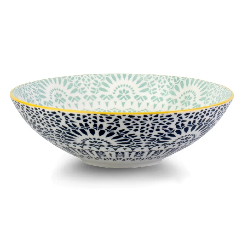 eco-friendly dinner plates for special occasions-Brilliant | Bowl Paisley Bleu Poke Brilliant | Bowl 21Cm