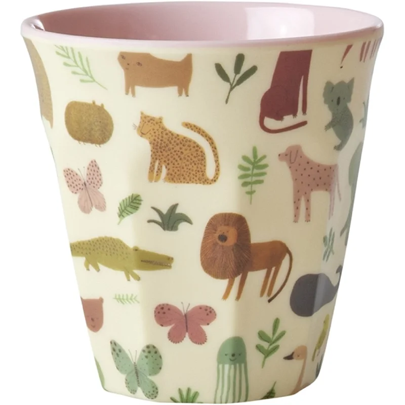 custom coffee cups with names for gifts-RICE Sweet Jungle Print Small Melamine Childrens Cup