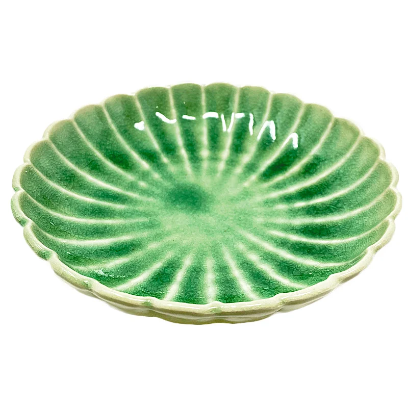 eco-friendly bamboo dinnerware for large groups-Shallow Plate Jade