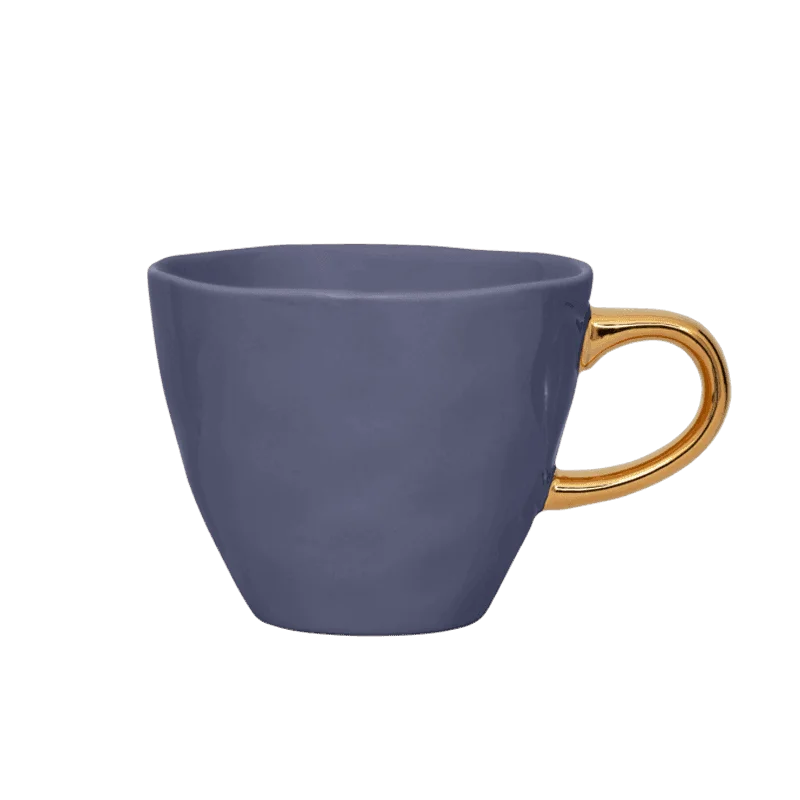 large ceramic coffee mugs for home office-Good Morning cup Coffee Ø8 cm - Purple Blue