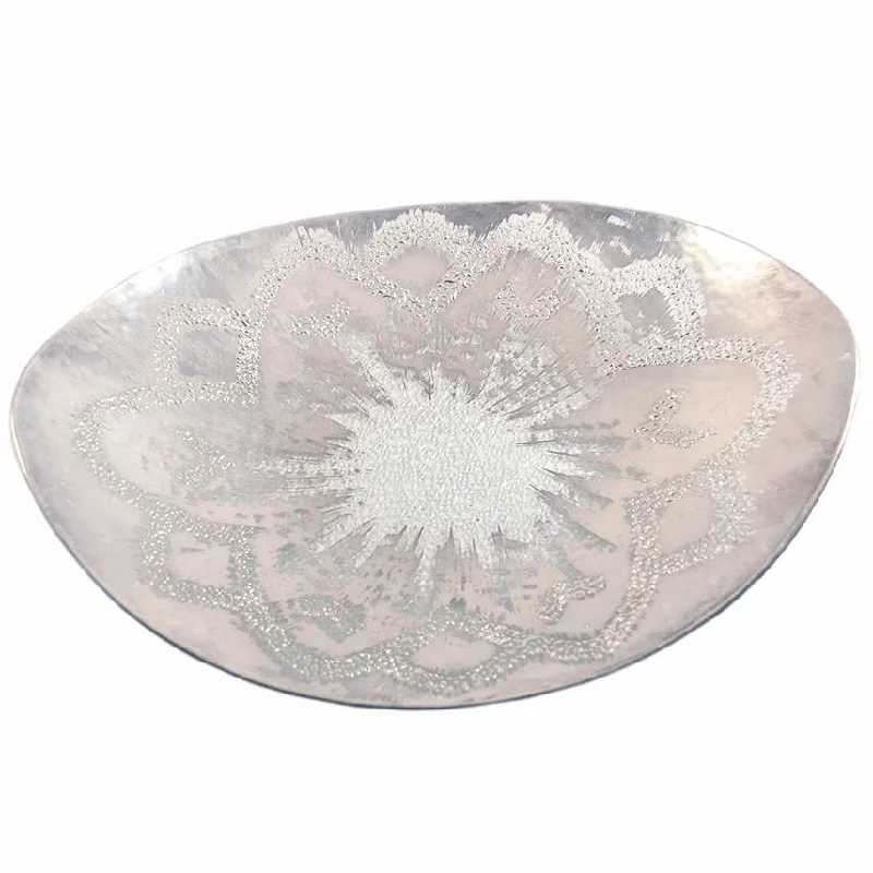 eco-conscious plates for dinner parties-Dorothy Thorpe Sterling Atomic Burst Tray