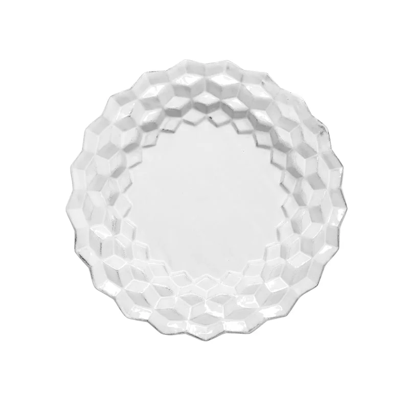 elegant dinner plates with gold accents-Cube Saucer