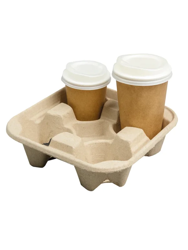 funny mugs for morning tea sessions-4 Cup Paper Pulp Carry Tray - 180pk