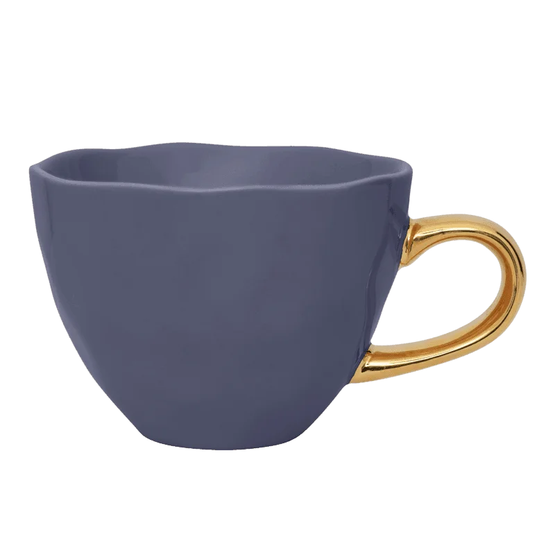 large ceramic mugs for morning coffee-Good Morning cup Cappuccino / Tea Ø11 cm - Purple Blue