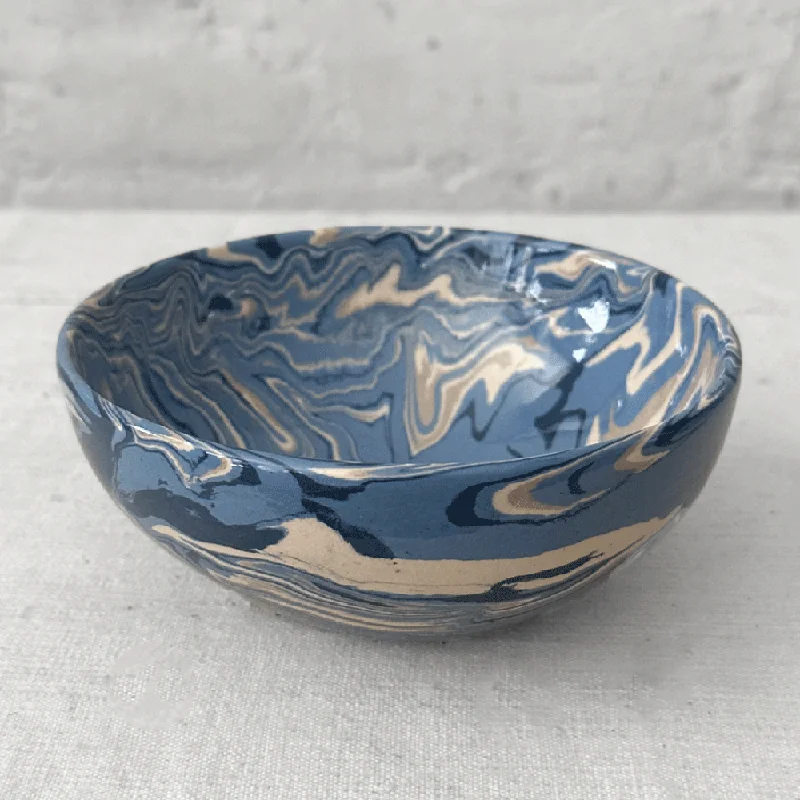 dinnerware for formal dinner settings-Marbled Bowl in Riga (RG 023)Marbled