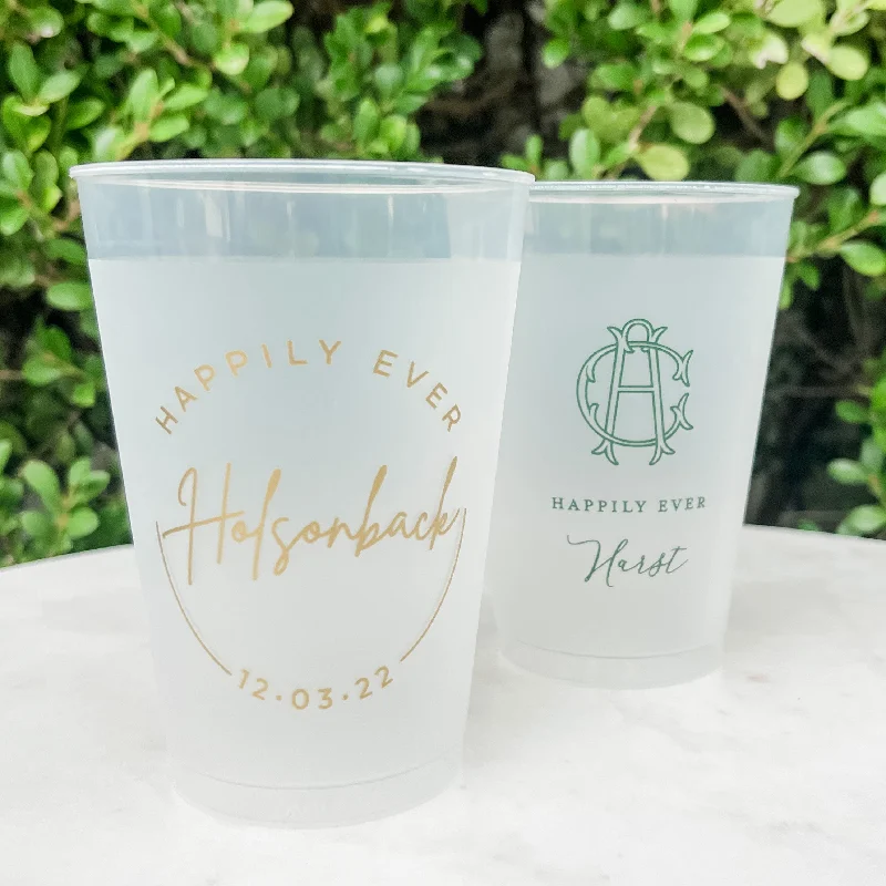 stylish travel mugs for hot beverages-Happily Ever Shatterproof Cups