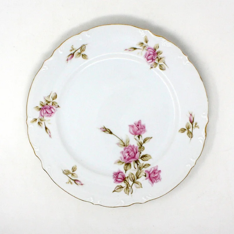 rustic stoneware plates for family dinners-Dinner Plate, Mikasa, Rosetta, Pink Roses, Vintage Japan