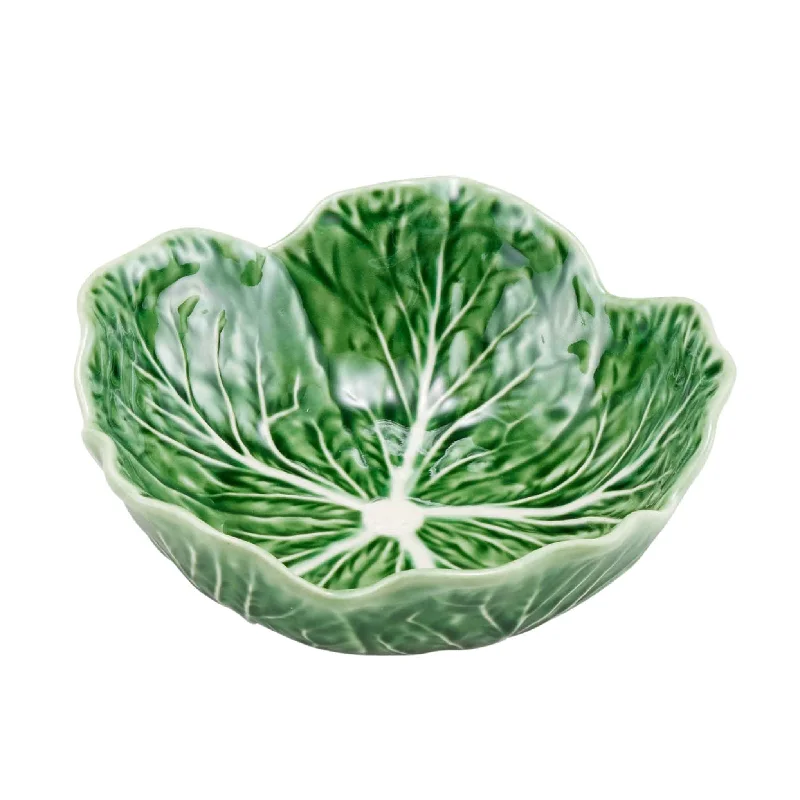 premium ceramic dinner plates for fine dining-Bordallo Pinheiro Cabbage Bowl Green 17cm