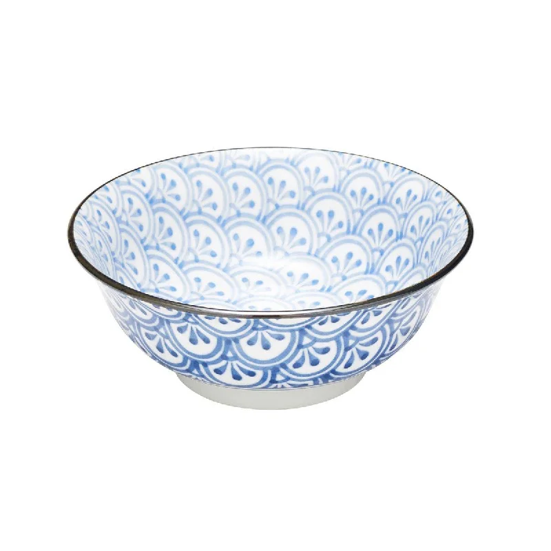 modern dinner plates with elegant details-Concept Japan Hana Seikaiha Bowl 20cm