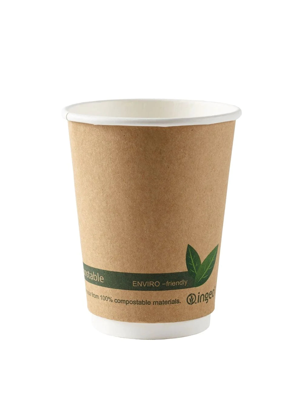 ceramic mugs with motivational sayings-12oz Kraft Compostable Double Wall Paper Cup - 500pk