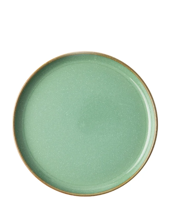 unbreakable dinnerware for kids’ parties-Omada Flat Stackable Dinner Plate - Green