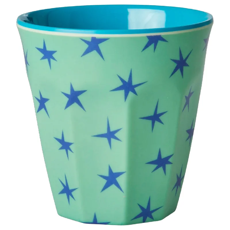 funny coffee mugs for Christmas gifts-Rice Melamine Cup with Stars Print - Medium - 250 ml