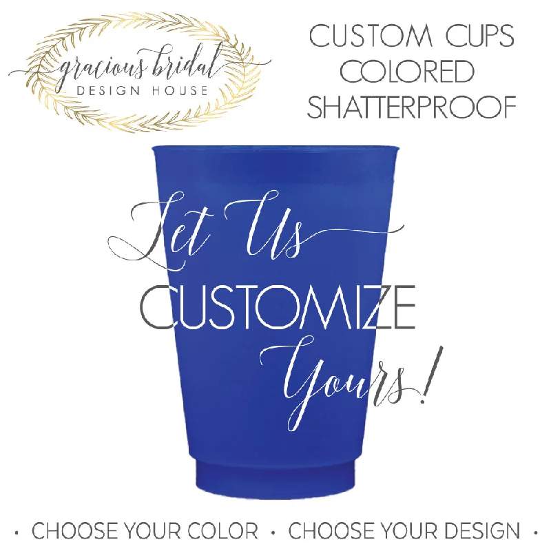 best mugs for serving holiday drinks-Custom Colored Shatterproof Cups