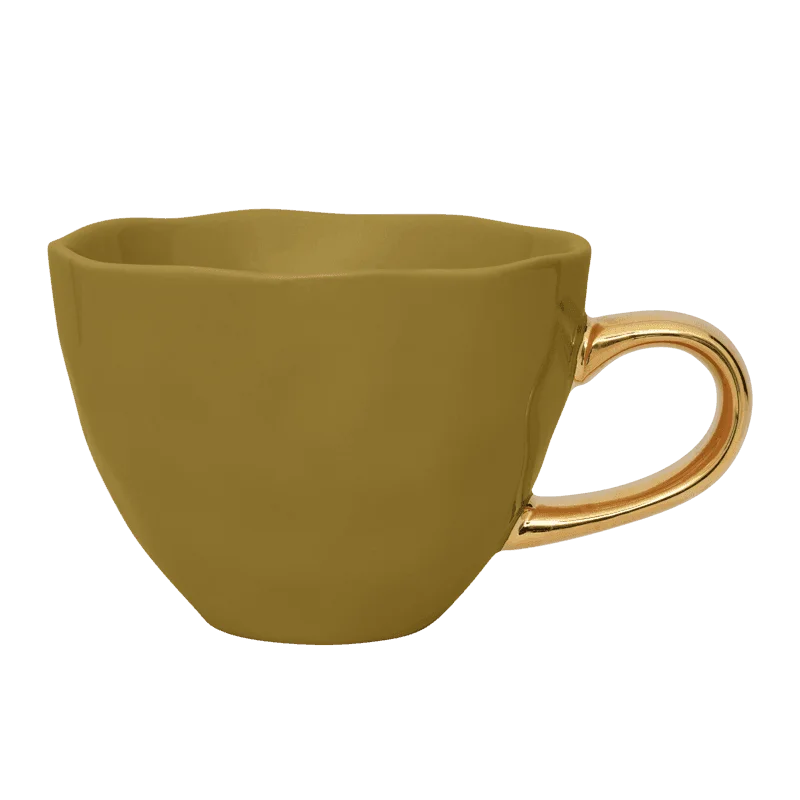 eco-friendly coffee mugs for special occasions-Good Morning cup Cappuccino / Tea Ø11 cm - Amber Green