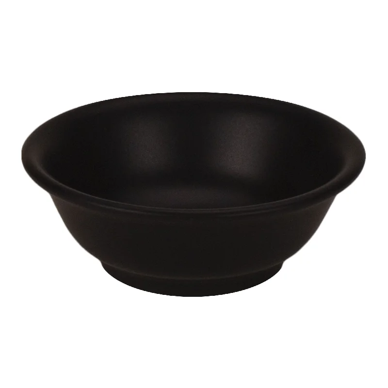 luxury melamine dinner plates for picnics-Footed Serving Bowl - Matte Black | Matte Black