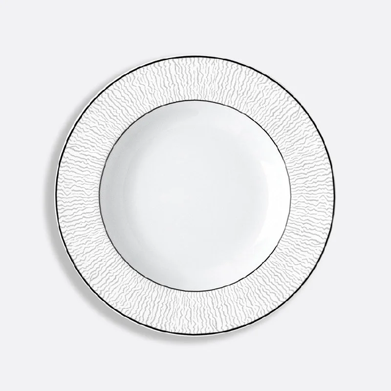 vintage-style dinner plates for special occasions-Bernardaud | Dune Rim Soup Bowl/Plate