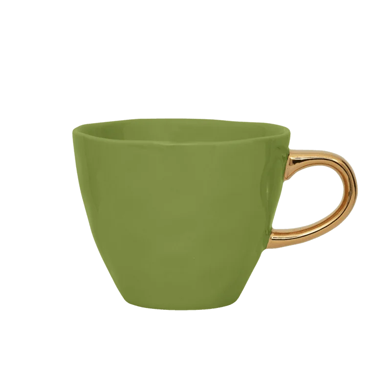 personalized coffee cups with custom artwork-Good Morning cup Coffee Ø8 cm - Ever Green Sprig