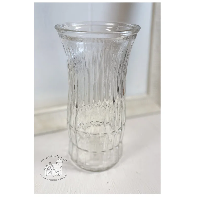 Beautiful crystal vases for modern floral arrangements -Ribbed Glass Vase - EO Brody Co