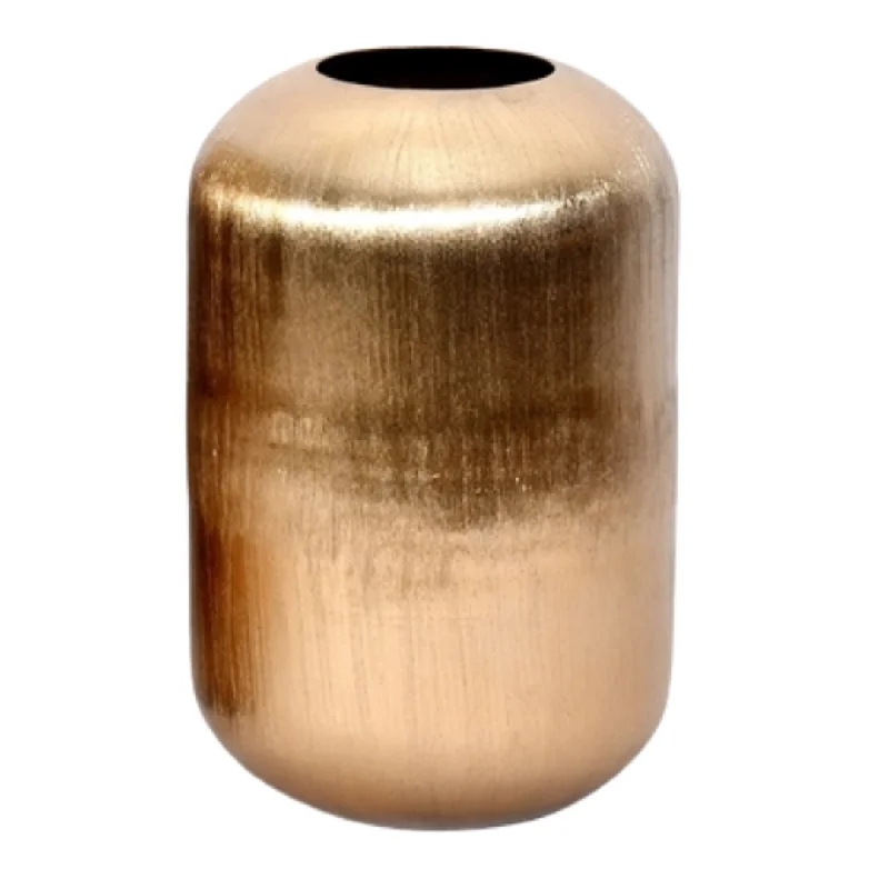 Designer vases for home floral decor -Gold Aluminum Vase