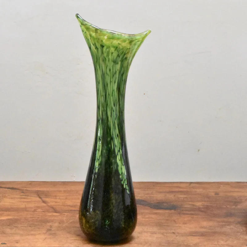 Tall handcrafted flower vases for home decor -Green Tall  "Trees" Vase