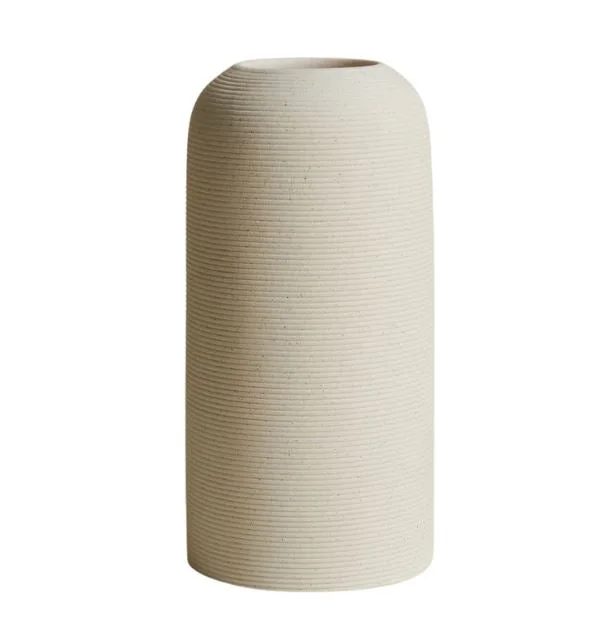 Designer vases for contemporary floral decor -Ivory Matte Vase