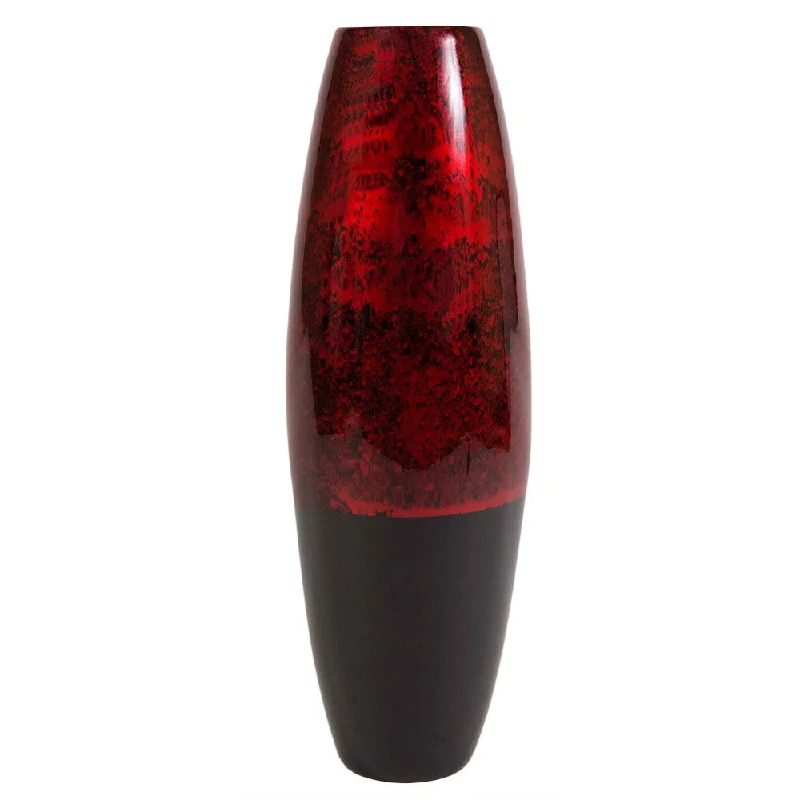 Beautiful flower vases for contemporary home use -Lacquer Cylinder 47-inch Floor Vase and Branches