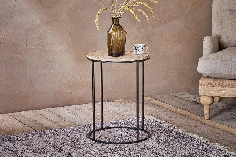 Hand-painted vases for home flower displays -Luto Side Table (Available from 1st March)