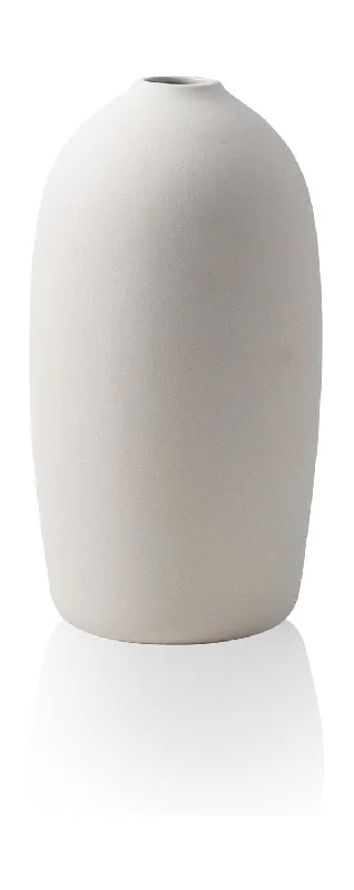 Large handmade vases for floral displays -Malling Living Raw Vase 20 Cm, White