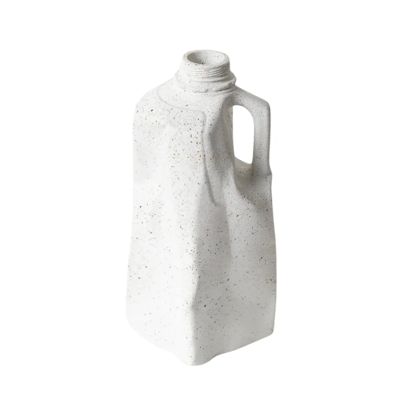 Beautiful handcrafted vases for home decoration -Milk Jug - White Terrazzo