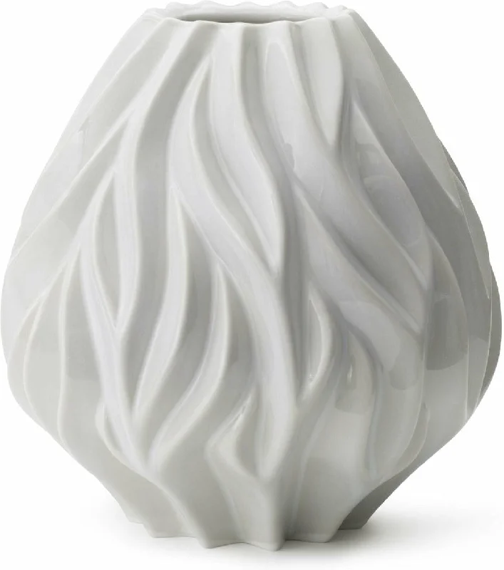 Elegant designer flower vases for home floral arrangements -Morsø Flame Vase White, 23cm