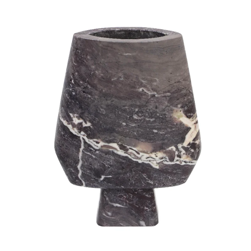 Modern flower vases for dining table arrangements -Samma Marble Vase