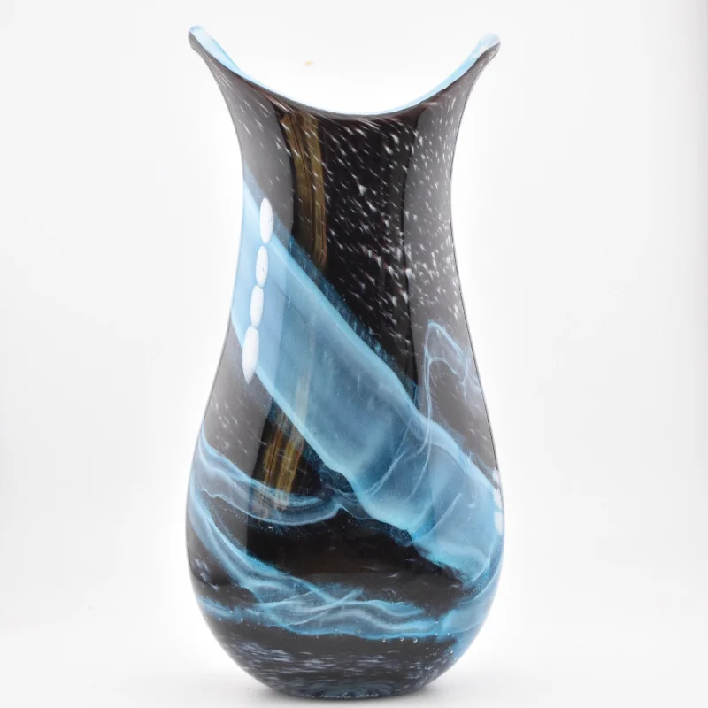 Unique modern vases for flower arrangements -Starry, Starry Night Oval Fishtail Vase