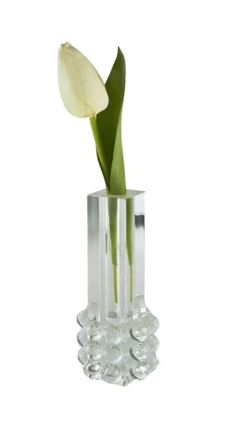 Elegant handmade ceramic vases for floral arrangements -Tizo Crystal Glass Balls Bud Vase