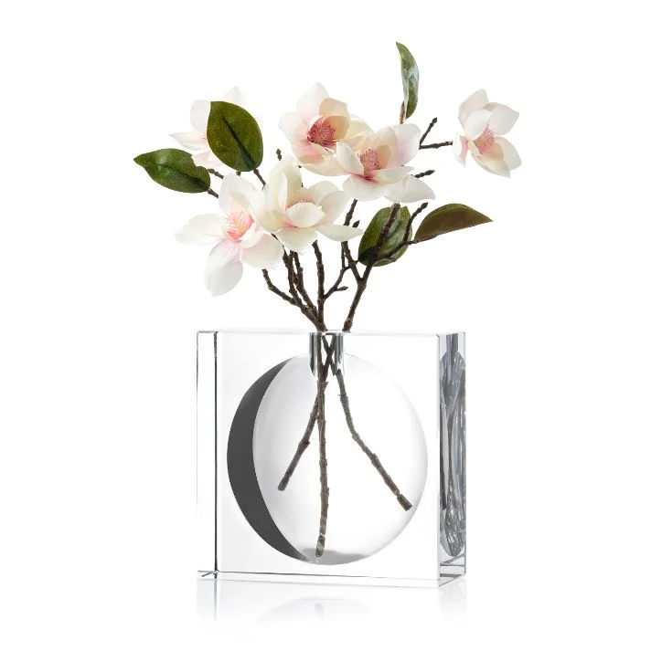 Designer flower vases for home floral decoration -Tizo Square Bubble Vase