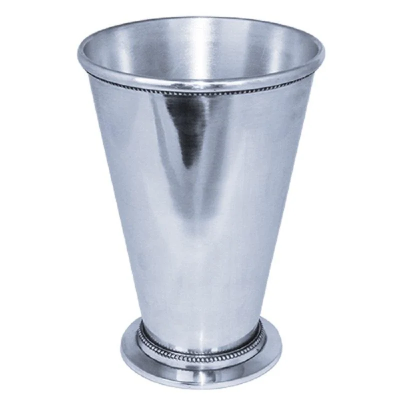 Simple designer vases for wedding floral displays -Pack of 12 PCS Silver Aluminum Julep Cup D-6 H-8.75