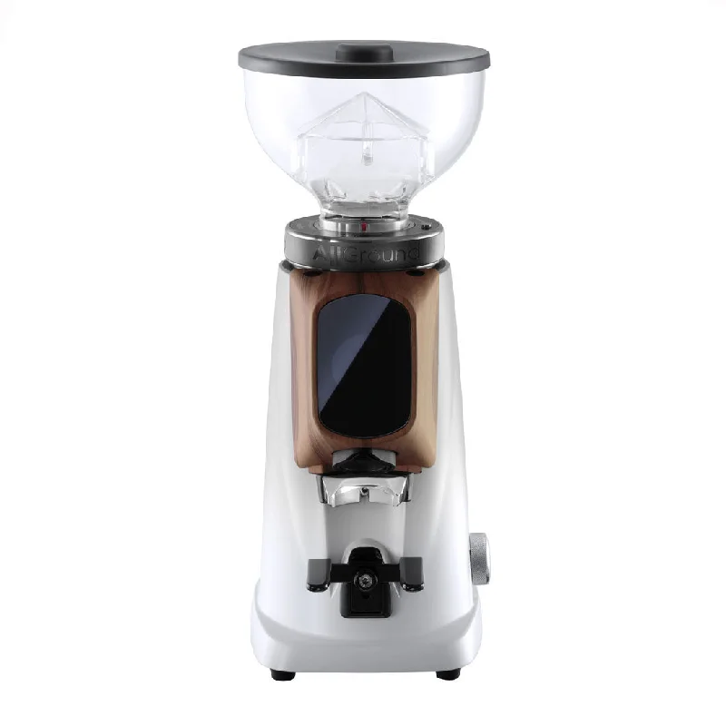 funny mugs for morning tea sessions-AllGround All Purpose Home Coffee Grinder - White w/ Walnut