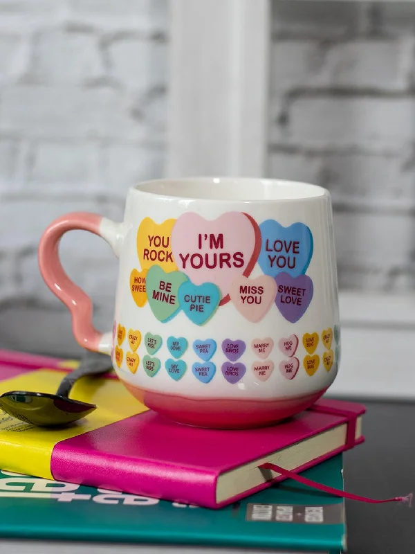 high-quality coffee mugs for daily use-Coffee Cup - 400 Ml, Heart Shape Ballon Print