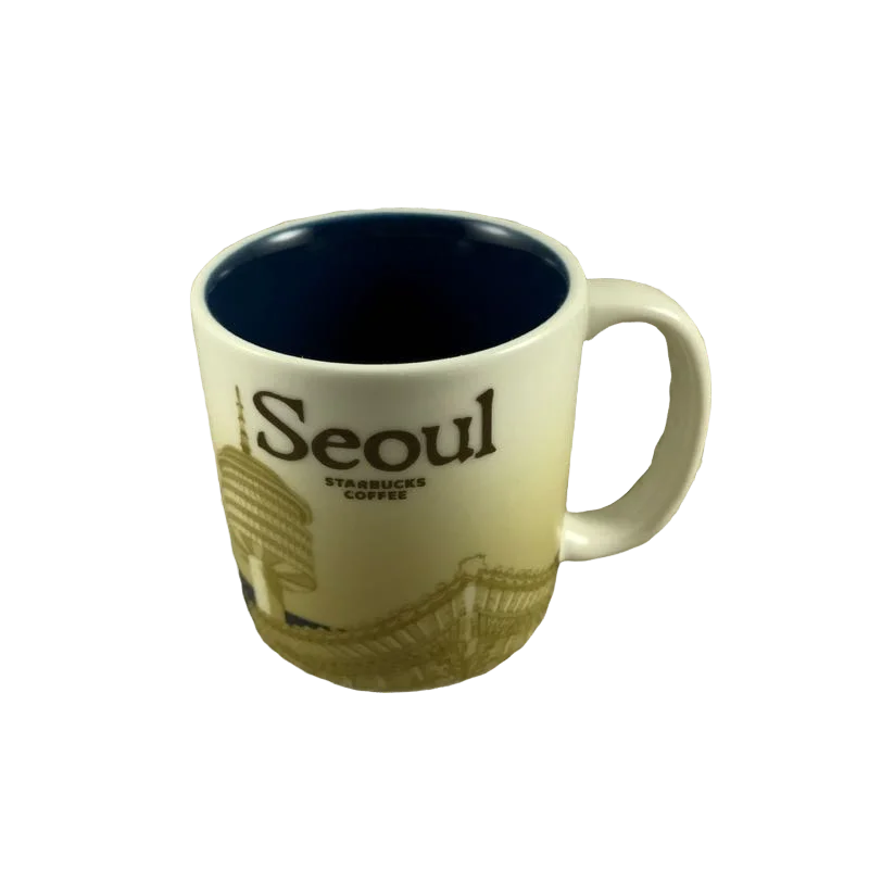 eco-friendly travel mugs with stainless steel interior-Collector Series Seoul Demitasse Mug Starbucks