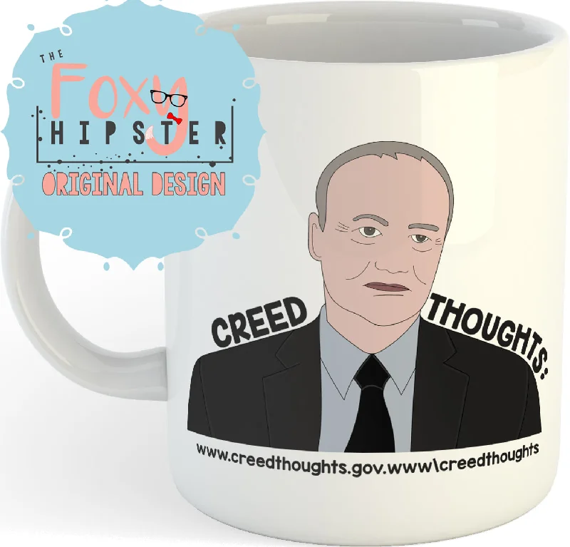 cute coffee mugs with holiday designs-Creed Thoughts 11oz coffee mug The Office Inspired