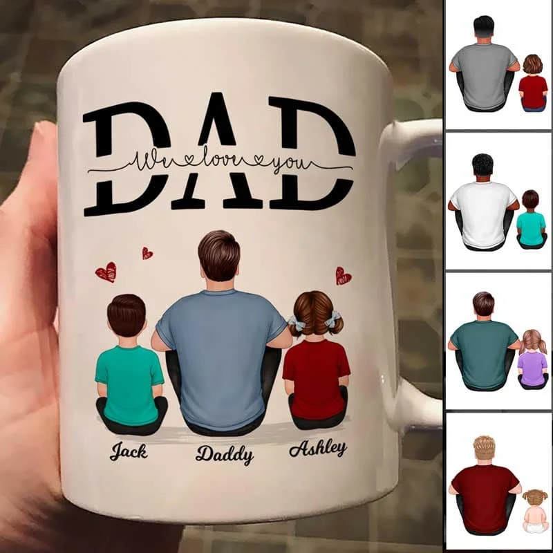 best coffee mugs for winter mornings-Dad We Love You Personalized Mug, Gift For Dad, Husband