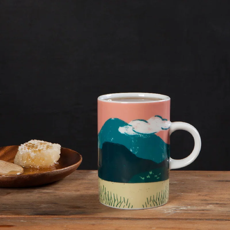 ceramic mugs with colorful designs-Haven Tall Ceramic Mug | Small Loop Handle Coffee Tea Cup | 14 oz