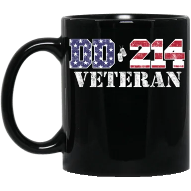 custom ceramic mugs for corporate gifts-DD 214 Army Veteran 11 oz - 15 oz Black Mug