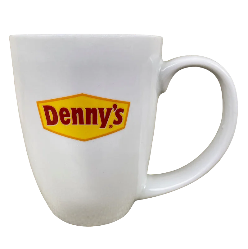 personalized travel coffee mugs for weddings-Denny's Anything Can Be Solved Over A Stack Of Pancakes Mug Oneida