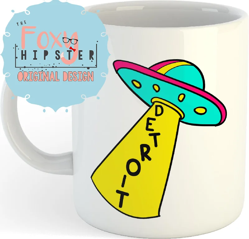 stylish coffee cups for modern kitchens-Detroit UFO 11oz coffee mug