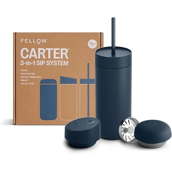 reusable travel coffee mugs for cold drinks-FELLOW CARTER 3-IN-1 LID SYSTEM