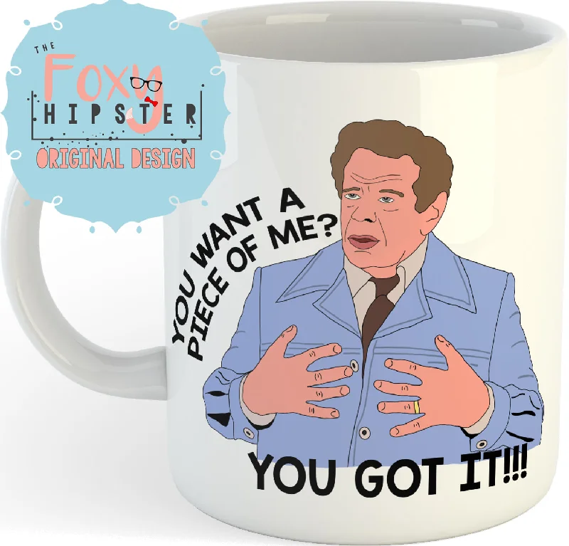 custom travel mugs for morning coffee-Frank Costanza You Want a Piece of Me 11oz coffee mug Seinfeld