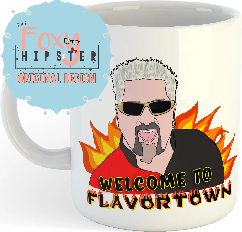 best coffee cups for morning tea-Guy Fieri Welcome to Flavortown 11oz Coffee Mug