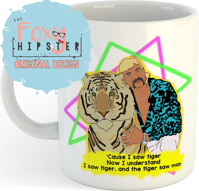 large custom mugs for outdoor use-Joe Exotic Tiger King 11oz Coffee Mug